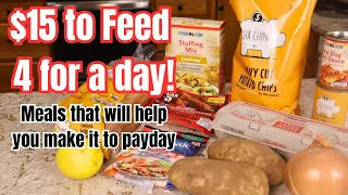 Can $15 Feed a Family of 4 for a full day? (No Pasta, Beans, or Rice!)