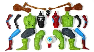 Merakit Mainan Hulk Smash, Spider-Man, Siren Head, Venom Miles Morales Avengers Superhero Toys