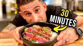 FAST & EASY Weeknight Meal | Seared Ahi Tuna Bowl