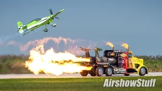 Shockwave Jet Truck/Airplane Drag Race - Cleveland National Airshow 2015