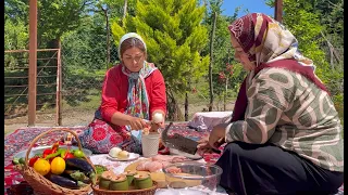 Rural life and cooking tandoori chicken kebab