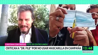 Polémica campaña presidencial sin mascarilla del "Dr. File". Bienvenidos, 2021.