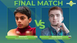 GM Nihal Sarin vs GM Alexey Sarana | Junior Speed Chess Championship Final