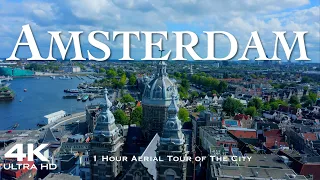 [4K] AMSTERDAM 2024 🇳🇱 1 Hour Drone Aerial Relaxation Film |  NETHERLANDS NEDERLAND #amsterdam