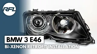 BMW 3 E46 | Bi-Xenon HID Projector Headlight Retrofit and Upgrade kit Installation DIY