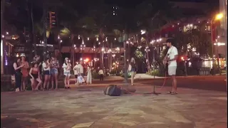 Waikiki street musician Conner johnson/ John mayer-Daughter