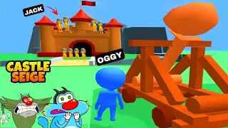 OGGY AND JACK PLAYING CASTLE SEIGE GAME | NOOB VS PRO VS HACKER | OGGY GAME | DADDY GAMING |