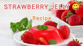 Strawberry jelly recipe | Making jelly recipe | easy and quick Jelly recipe