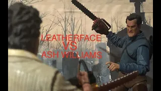 Leatherface vs Ash Williams (Stop Motion) Short Video