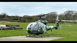 Sandown Airport, Isle of Wight. Take off for Gazelle helicopter