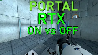 Portal: Ray Tracing On vs Off ( RTX 3080 - 1440P )