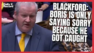 Ian Blackford roasts Boris Johnson as PM apologises over Partygate