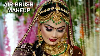 एयरब्रश ब्राइडल मेकअप ट्यूटोरियल | प्रभा मेकओवर | Hindi Bridal Makeup Tutorial