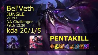 Bel'Veth vs Irelia Jungle - NA Challenger 20/1/5 Patch 12.20 Gameplay