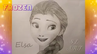 How to Draw Disney Princess Elsa - step by step || Disney Frozen || Pencil Sketch || SL ART #Frozen2