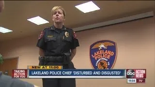 Lakeland Police Chief Lisa Womack says she is disgusted and embarrassed by a recent sex scandal