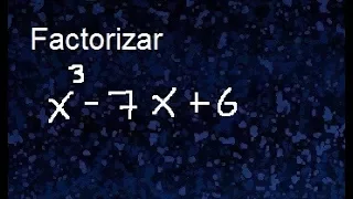 Factorización utilizando el metodo Ruffini, polinomios de grado 3, polinomio cubico