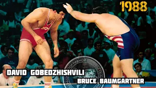 Брюс Баумгартнер (USA) vs Давид Гобедзишвили (USSR) встреча 1988 (130 КГ)🥇ВОЛЬНАЯ БОРЬБА