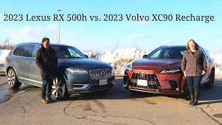 Comparison Review - 2023 Lexus RX 500h vs 2023 Volvo XC90 Recharge - Electrified Luxury Rivals