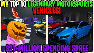 Buying And Ranking My Top 10 Legendary Motorsports vehicles In GTA 5 Online Spending Spree