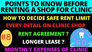 Dental clinic on rent, Things to know before a dental clinic setup, Monthly expenses, rental clinic