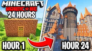 I Played Hardcore Minecraft For 24 HOURS STRAIGHT...