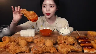 SUB)Potato Fried Chicken, Cheeseball, Fried Shrimp Toast, Cheestick Mukbang Asmr Eating Sounds