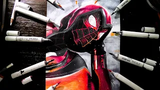 Spider-Man Miles Morales Game Drawing Time Lapse