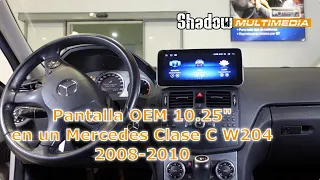 Instalación pantalla 10.25", SPF1077 de Mercedes Clase C W204 2008-2010