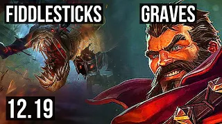 FIDDLESTICKS vs GRAVES (JNG) | 12/1/7, Rank 6 Fiddle, Legendary, 300+ games | KR Grandmaster | 12.19