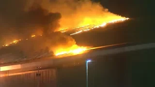 Firefighters extinguish flames at Brazil Olympics velodrome