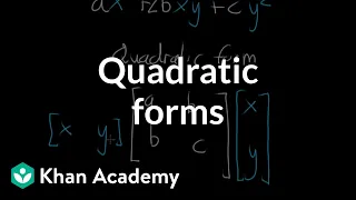 Expressing a quadratic form with a matrix