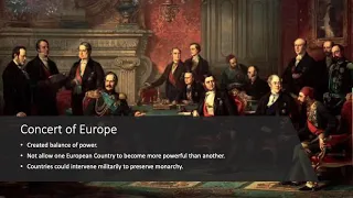 Congress of Vienna and the Concert of Europe