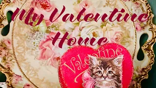 Nostalgic Valentines Day Decor Home Tour | Vintage | DIY | Thrifted | Easy Decor for Valentines Day