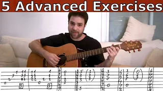 5 Advanced Fingerstyle Exercises - Guitar Lesson Tutorial w/ TAB