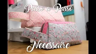 Passo a Passo - Necessaire Trapézio Flamingos