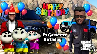 GTA 5: Shinchan Celebrating Ps Gamester 's Birthday 🎉🎈Franklin Under the washroom 😲Ps Gamester