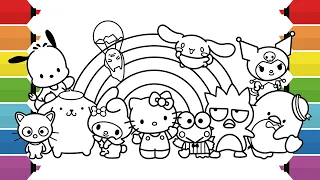 Sanrio Characters Coloring Pages | Hello Kitty, Kuromi, My Melody, Pompompurin, Cinnamoroll, Keroppi