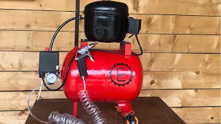 Homemade air compressor from old refrigerator
