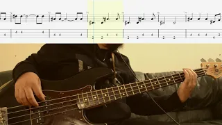 Bee Gees - Night Fever (bass cover with tabs and musical notation)