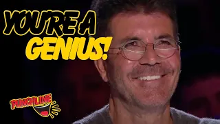 SIMON COWELL CALLS HIM A GENIUS! COMEDY MAGICIAN Gets JUDGE ON Stage This IS TOO FUNNY!