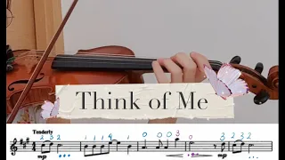 Easy Violin Tutorial: Phantom of the Opera "Think of Me" (with Sheet Music)