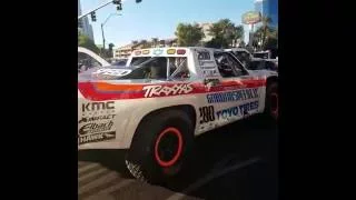 Robby Gordon Stadium trucks/Trophy Trucks on the streets Paradise Road Las Vegas SEMA show