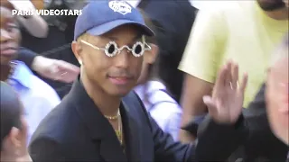 Pharrell Williams and his happy family @ show Loewe 24 june 2023 Paris Fashion Week