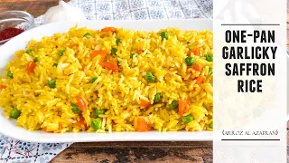 Quick & Easy Garlicky Saffron Rice | 30 Minute ONE-PAN Recipe