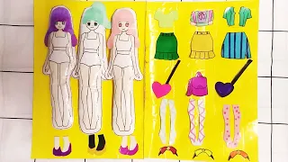 (PAPER DIY) HOW TO MAKE PAPER DOLL BOOK/ PRINCESS DAILY DRESS EDITION