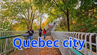 Walking in Quebec city | Château Frontenac | Governors' Promenade | Tour 2023 [UHD]
