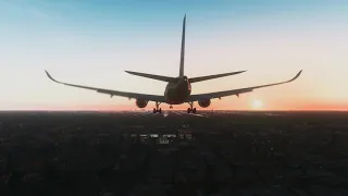 Emirates A350-900 XWB lands at Chicago Airport KORD [X-Plane 11]