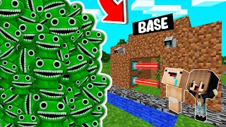 RETO DE LA BASE VS 1000000 JUMBO JOSH 😨😱 BASE BEBE NOOB VS GARTEN OF BANBAN MINECRAFT