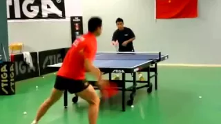 Ma Long and Wang Hao   Training